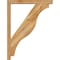 Ekena Millwork Funston Block Rough Sawn Bracket w/ Offset Brace, Western Red Cedar, 4"W x 26"D x 34"H BKT0402X26X34FST05RWR - alternate 3